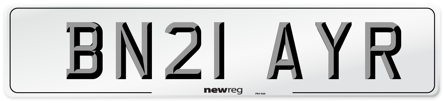 BN21 AYR Number Plate from New Reg